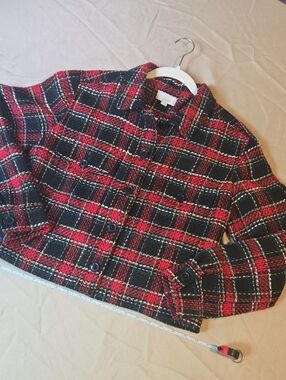 Tweedy Fall Cropped Jacket From Anne Taylor LOFT Small | $20
